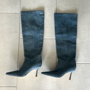 Raye Revolve Denim Boots